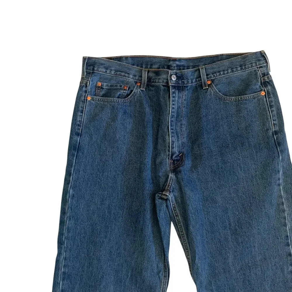 Levi's 550 Men's Size 44x30 Relaxed Fit Tapered Non-Stretch Denim Jeans